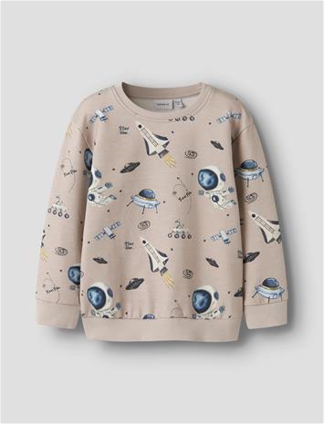 name it Nmmdace Ls Nreg Sweat Unb Box - Beige - 116