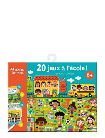 Auzou Activity Cards - 20 School Games - Multi/patterned - ONE SIZE