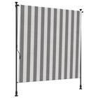 vidaXL Ulkorullaverho Antrasiitti ja Valkoinen 100 x 270 cm