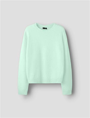 LMTD Nlfbynt Ls Short Knit - Green - 170-176