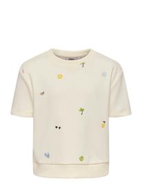 Kids Only Kmgsolina Ss Emb Pullover Ub Swt - Cream - 128