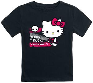 Hello Kitty - I`m about to rock - T-paita - Lapset - Musta