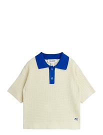 Mini Rodini Cable Knit Polo Shirt - Cream - 140/146