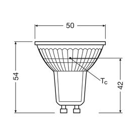 OSRAM LED-lamppu PAR16 heijastin GU10 3,4 W 100° 2700 K