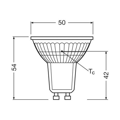 OSRAM LED-lamppu PAR16 heijastin GU10 3,4 W 100° 2700 K