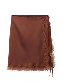 Mango Lace Slip Skirt - Orange - 42