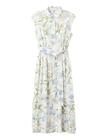 Mango Floral-Print Shirt-Style Dress - Cream - XL