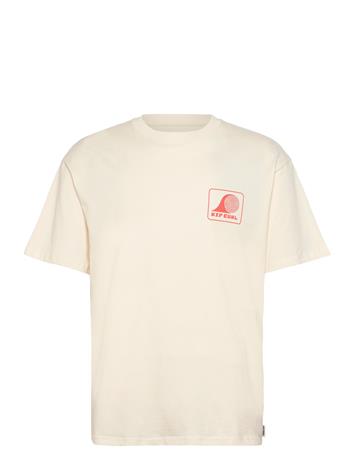 Rip Curl Aots Rolling Wave Tee - Cream - XL