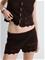 Mango Embroidered Openwork Shorts - Brown - M – kuva 1