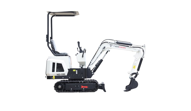 Tiermann ND-100 1,0 t minikaivinkone kolmella kauhalla