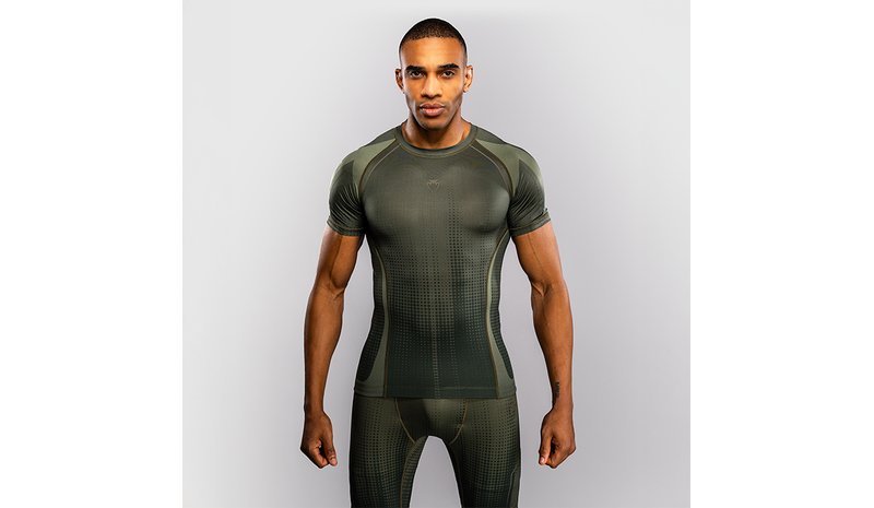 Venum Stealth Lyhythihainen Rashguard Khaki Vihreä