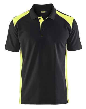 Blä¥kläder 3324105099334XL Pikeepaita musta/keltainen 4XL