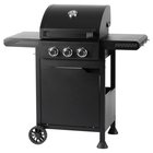 Kaasugrilli, 3 poltinta, sivupöydät