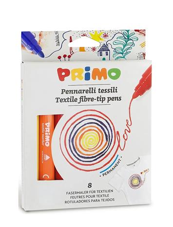 Primo Felt-Tip Pens 8 Pcs - Textile - Orange - ONE SIZE