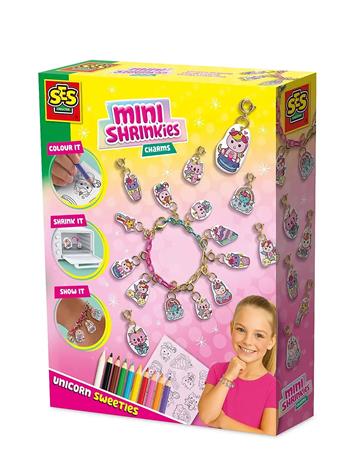 SES Creative Mini Shrinkies Askartelusetti Riipukset Yksisarviset
