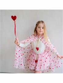 Mimi & Lula Cape - Heart Valentines - Red - ONE SIZE