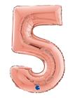 IPK Number Foil 5 Rose Gold 70 Cm - Pink - 0