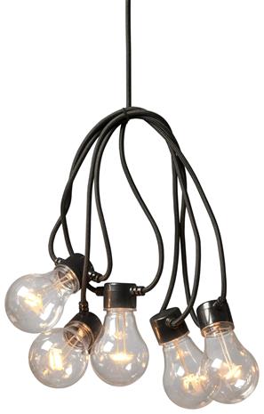 Konstsmide Slinga 10 amber LED (Musta)