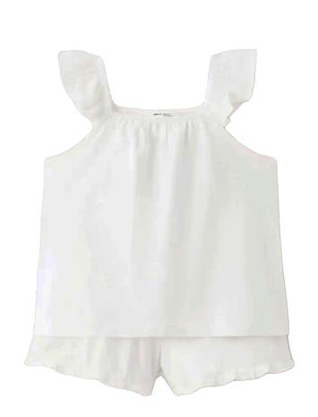 Mango Short Pyjama Set - White - 5-6