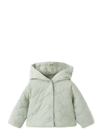 Mango Hooded Quilted Jacket - Green - 2-3