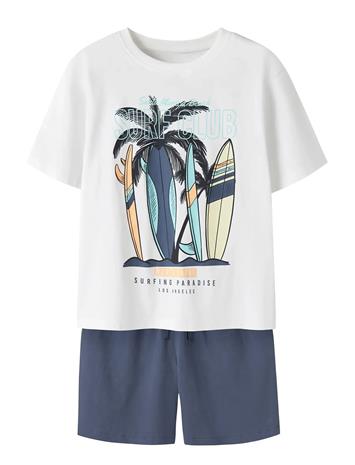 name it Nkmvigor Ss Nreg Top Set - Navy - 152