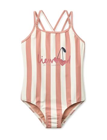 Liewood Suna Stripe Swimsuit - Pink - 140