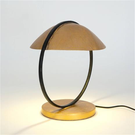 Pöytälamppu MEZZADORA, kulta/musta, korkeus 35 cm, metalli, 2 x G9