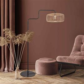 Bloeba-maavalaisin, musta/luonnonvärinen bambu, korkeus 150 cm
