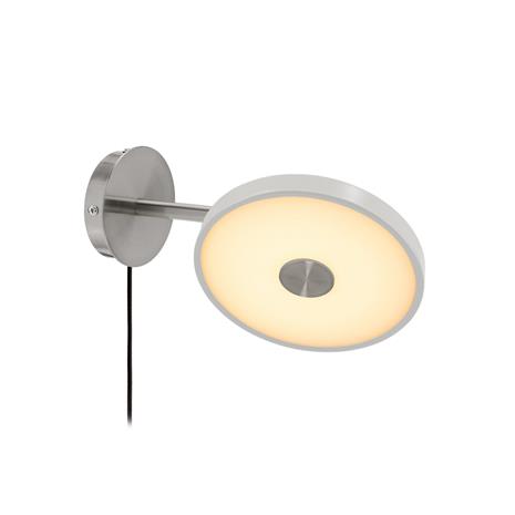 UMAGE LED-seinävalaisin Asteria Short, harmaa, teräs, pistoke