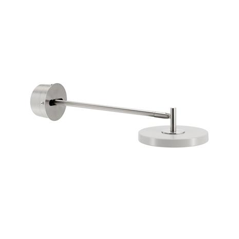 UMAGE LED-seinävalaisin Asteria Long, harmaa, teräs, kiinteä johdotus
