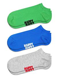 Happy Socks 3-Pack Solid Low Socks - Grey - 41-46