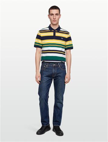 Fred Perry Striped Relaxed Polo - Multi/patterned - XL