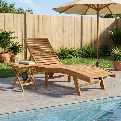 vidaXL Aurinkotuoli 2 pcs Ruskea Tiikkipuu