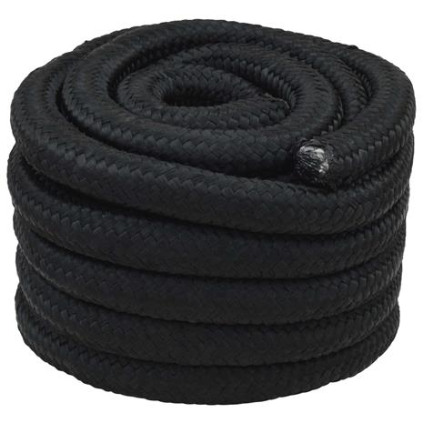 vidaXL Venelanka 25 m 3 Musta PP