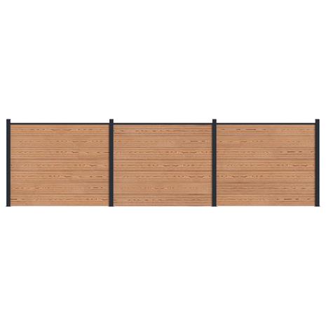vidaXL Aitapaneeli 3 pcs WPC ja alumiini Ruskea