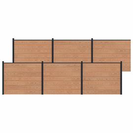 vidaXL Aitapaneeli 6 pcs WPC ja alumiini Ruskea