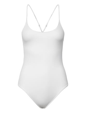 Weekday Open Back Swimsuit - White - XXL