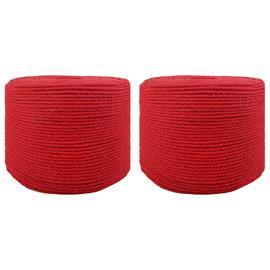 vidaXL Köysi 2 pcs Punainen Puuvilla