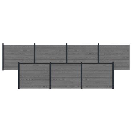 vidaXL Aitapaneeli 7 pcs WPC ja alumiini Harmaa