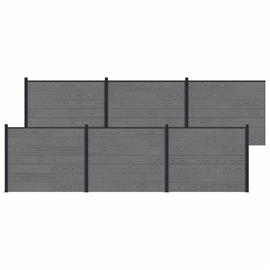 vidaXL Aitapaneeli 6 pcs WPC ja alumiini Harmaa