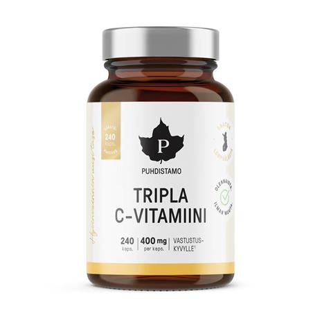 Puhdistamo Tripla C-vitamiini 400 mg, 240kaps