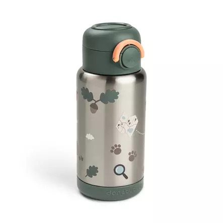 Done by Deer - Insulated straw bottle Tiny trails - Green - 340 ml – kuva 3/7