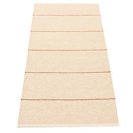 Pappelina Lea-matto 150 × 70 cm, beige/ruoste/vanilja