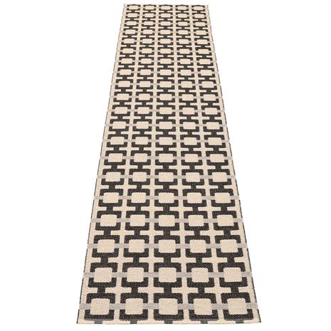 Pappelina Tom-matto 300 × 70 cm, musta/kerma/harmaa – kuva 1/1