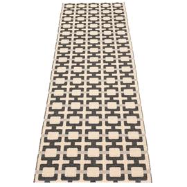 Pappelina Tom -matto 240 x 70 cm, musta/kerma/harmaa