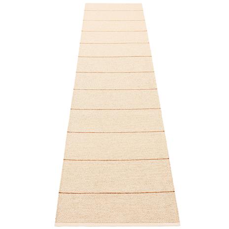 Pappelina Lea-matto 300 × 70 cm, beige/ruoste/vanilja