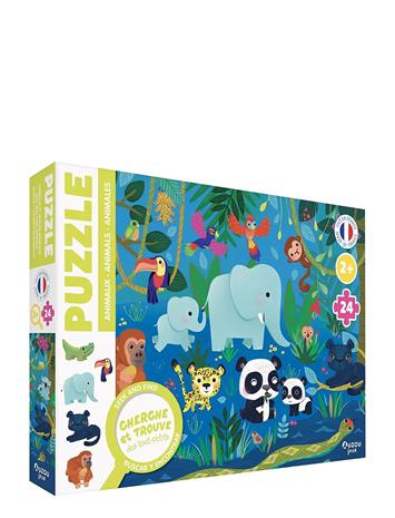 Auzou Puzzle 24 Pcs - Seek & Find - Animals - Multi/patterned - ONE SIZE