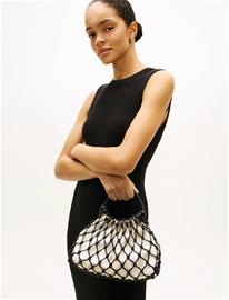 Tommy Hilfiger Th Soft L Med Crossover Macrame - Black - ONE SIZE