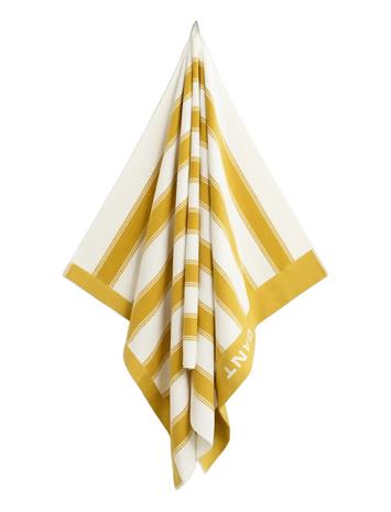 GANT Yacht Stripe Beach Towel - Yellow - 100X180