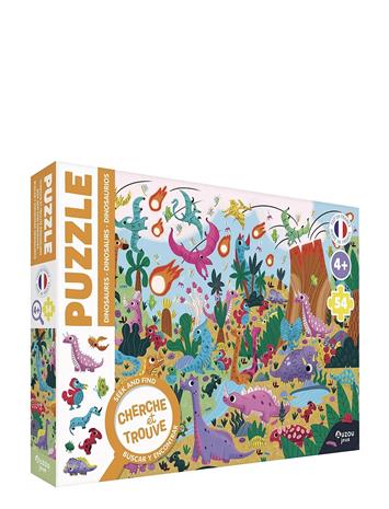 Auzou Puzzle 54 Pcs - Seek & Find - Dinosaurs - Multi/patterned - ONE SIZE